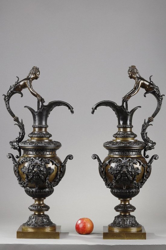 Pair Of Decorative Ewers In The Renaissance Style