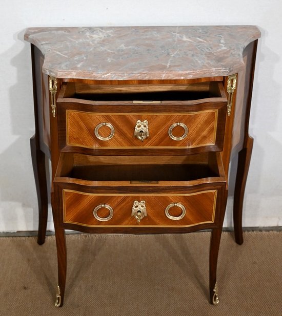 Petite commode d’Entre-deux, style Transition Louis XV / Louis XVI – Début XXe