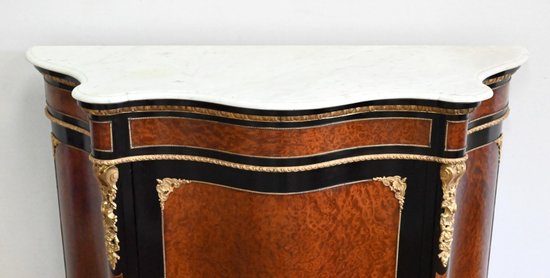 Sideboard in burr cedar, Napoleon III period - Mid 19th century