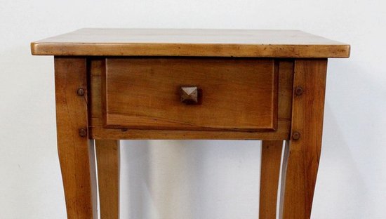 Small solid cherry wood end table, Louis XV taste - 2nd half of the 19th century