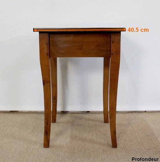 Small solid cherry wood end table, Louis XV taste - 2nd half of the 19th century