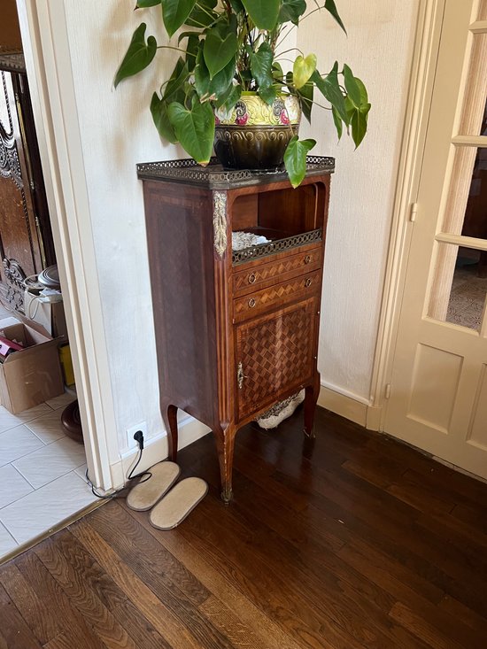 French marble top commode cabinet style Louis XVI 19th