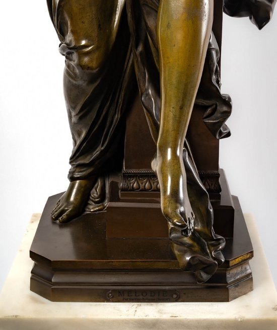 Bronzefigur Melodie von Albert Ernest Carrier Belleuse