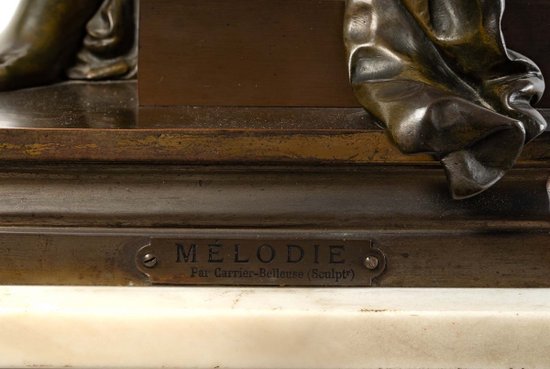 Bronzefigur Melodie von Albert Ernest Carrier Belleuse