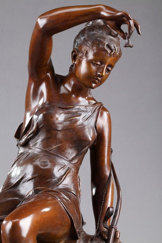 "NYMPH OF DIANE" IN BRONZE, AFTER LUCIE SIGNORET-LEDIEU