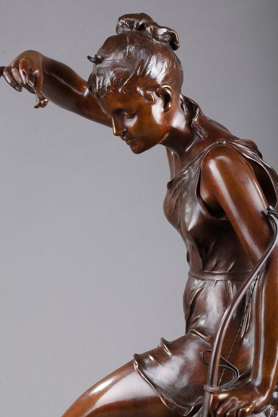 "NYMPH OF DIANE" IN BRONZE, AFTER LUCIE SIGNORET-LEDIEU