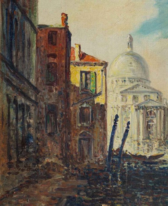 Oil On Canvas View Of Venice Late 19th Century