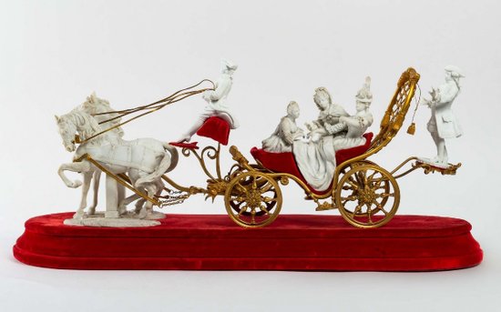 Group In Biscuit and gilded bronze Late 19th Century