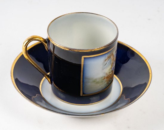 Porcelain Coffee Set In The Taste Of Sèvres