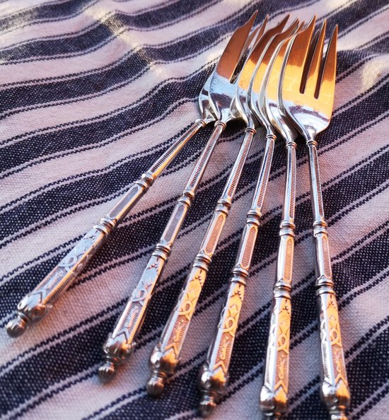 12 silver plated cake forks "Russian" model SFAM