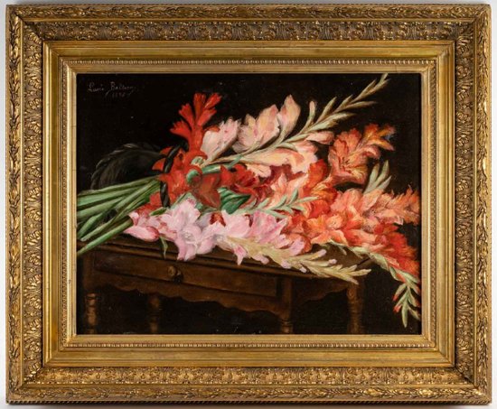 Pair Of Paintings Flowers XIXth Century