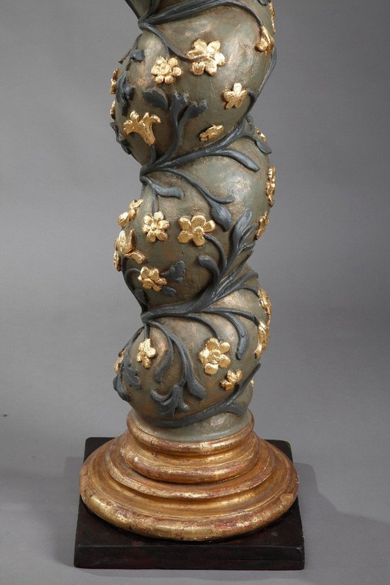 Paire De Colonnes Baroque Torsadées, XVIIème Siècle