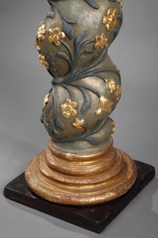 Paire De Colonnes Baroque Torsadées, XVIIème Siècle