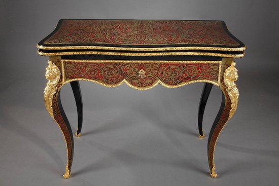 Boulle Marquetry Game Console Table