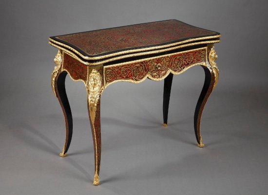 Boulle Marquetry Game Console Table