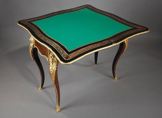 Boulle Marquetry Game Console Table