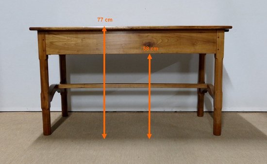 Rectangular table in solid cherry wood - Mid 19th century