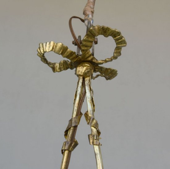 Tiny Chandelier With Baby Gilt Bronze Napoleon III