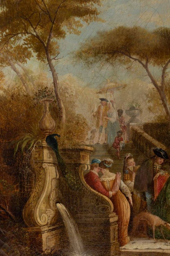 Fête Champêtre, Oil on Canvas From the 18th Century Attributed to Jean Baptiste Francois.