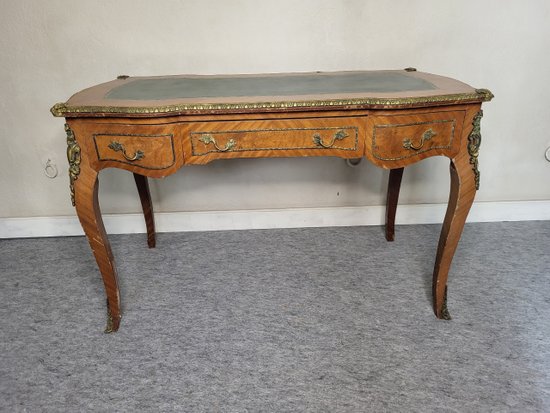 Desk in marquetry of wood Louis XV style period XIXeme