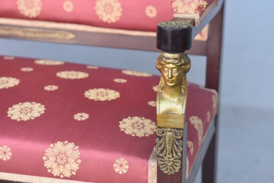 Empire Style Salon Mahogany And Gilt Bronze Nineteenth