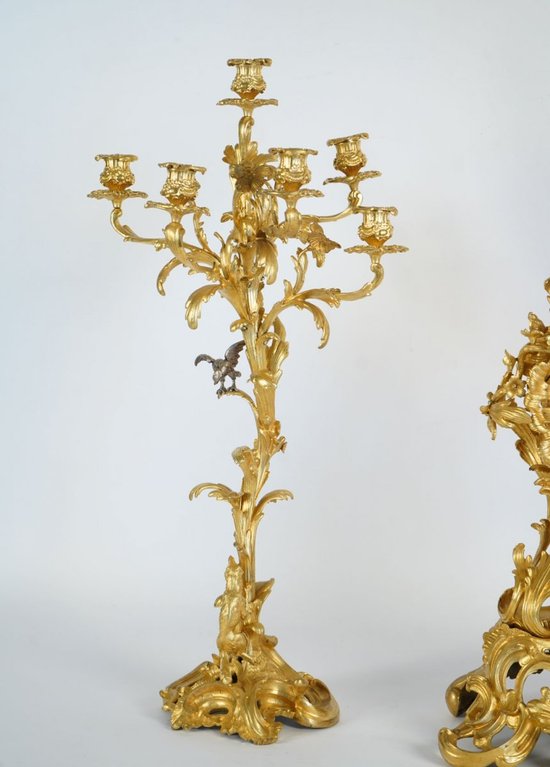 Garniture De Cheminée d'Après De La Fontaine