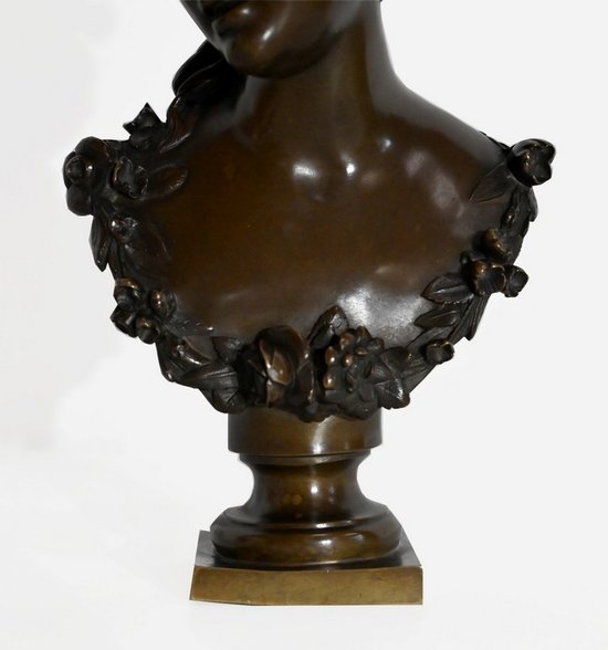 Bronzo, busto di donna - Fine XIX secolo