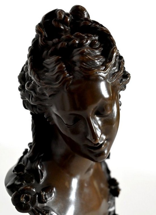 Bronzo, busto di donna - Fine XIX secolo