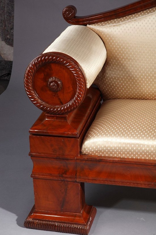 Biedermeier Mahogany Sofa, Austria 1830