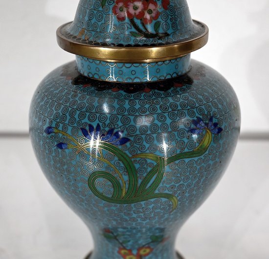 Potiche en Émaux cloisonnés et Bronze, Japon – Fin XIXe