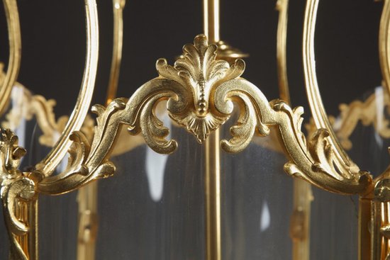 Large Louis XV Style Lantern In Gilt Bronze