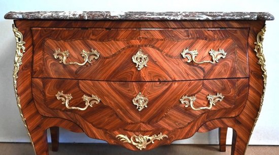 Sauteuse chest of drawers, Louis XV style - 2nd half XIXth century