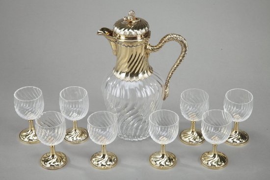 Louis XV style crystal drink service, Maison Boin-taburet