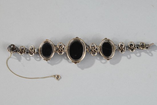 Gold Bracelet With Micro-Mosaic Medallions