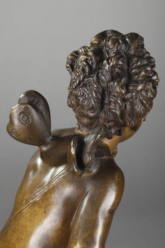 Scultura in bronzo "psiche" di Paul Duboy (1830-1887)