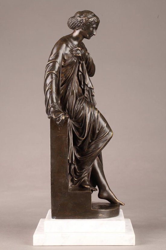 Bronze Statue Suzanne von Eugène Antoine Aizelin (1821-1902)