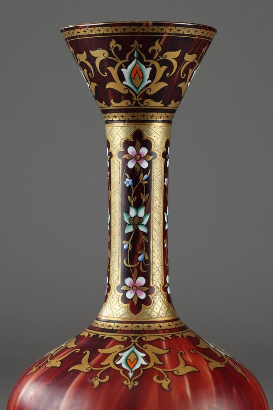 Oriental Decor Opaline Glass Vase