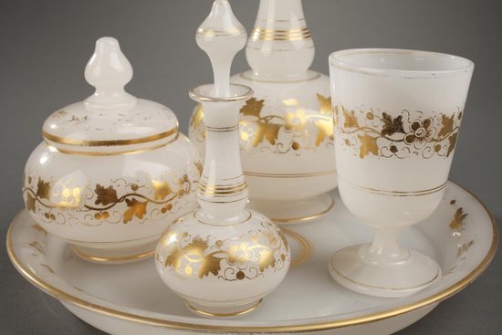 White Opaline Water Service from the Napoleon III period