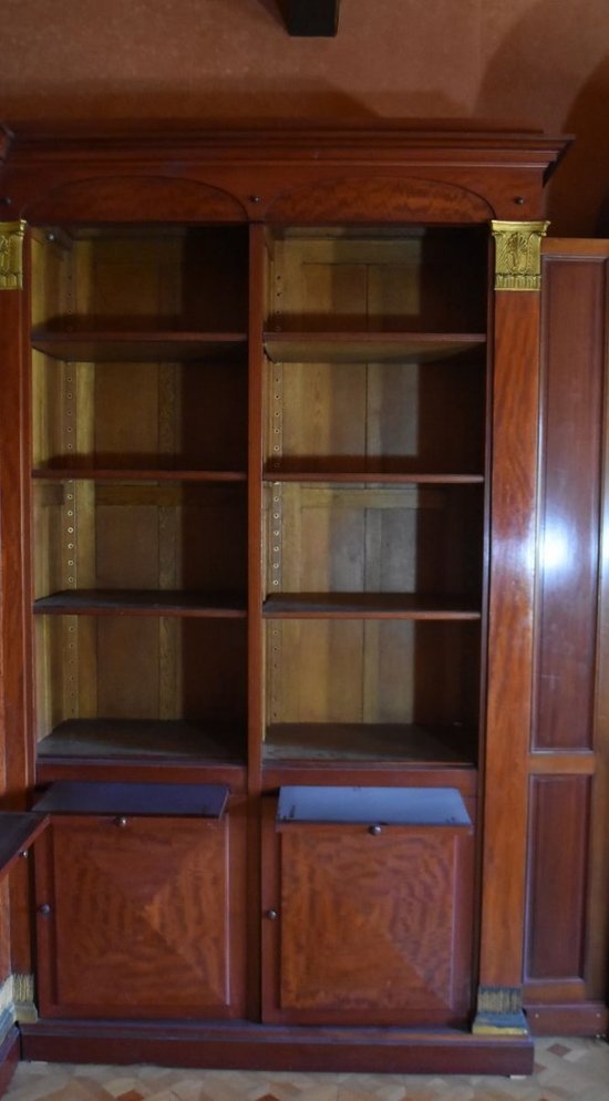 Late 19th Century Empire Style Mahogany Library