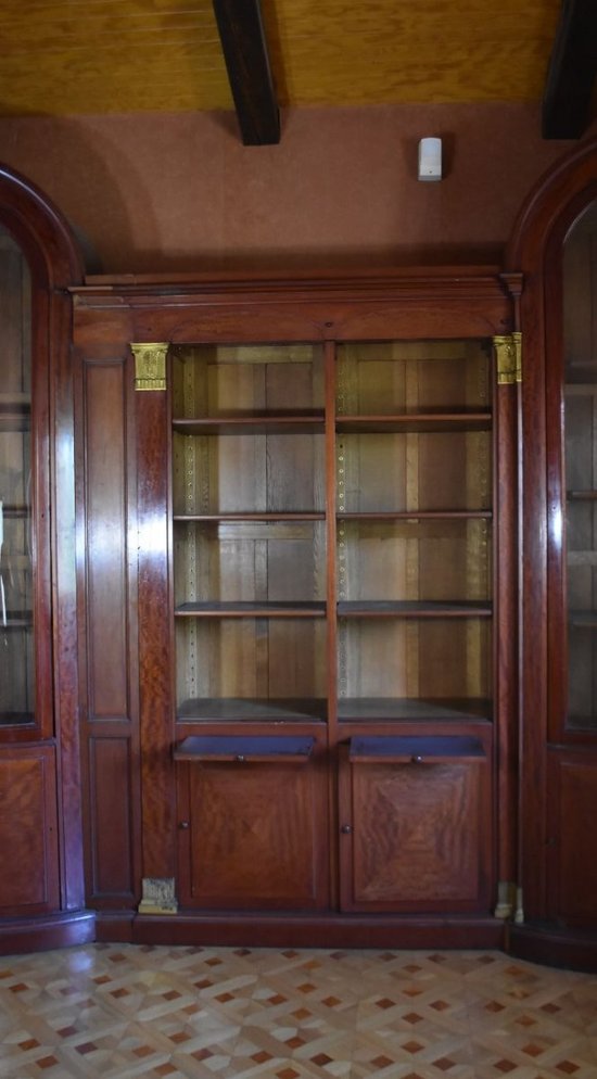 Late 19th Century Empire Style Mahogany Library