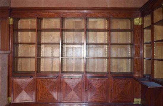 Late 19th Century Empire Style Mahogany Library