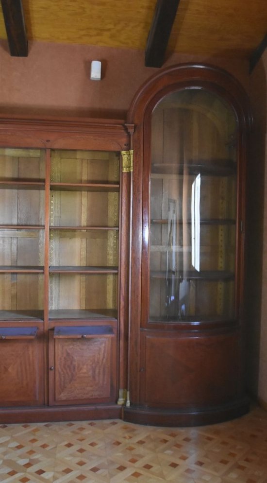 Late 19th Century Empire Style Mahogany Library