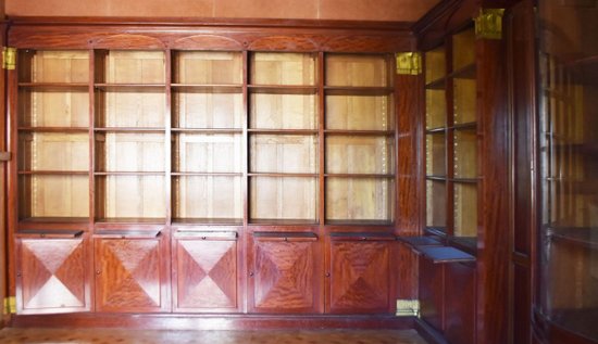 Late 19th Century Empire Style Mahogany Library