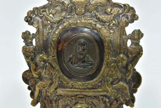 Osculatorio In Bronzo Dorato E Argento Epoca Luigi XIV