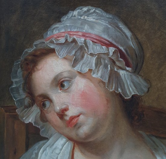 Scuola francese della fine del XVIII secolo (da Jean-Baptiste GREUZE) - Ritratto di fanciulla (Georgette?)