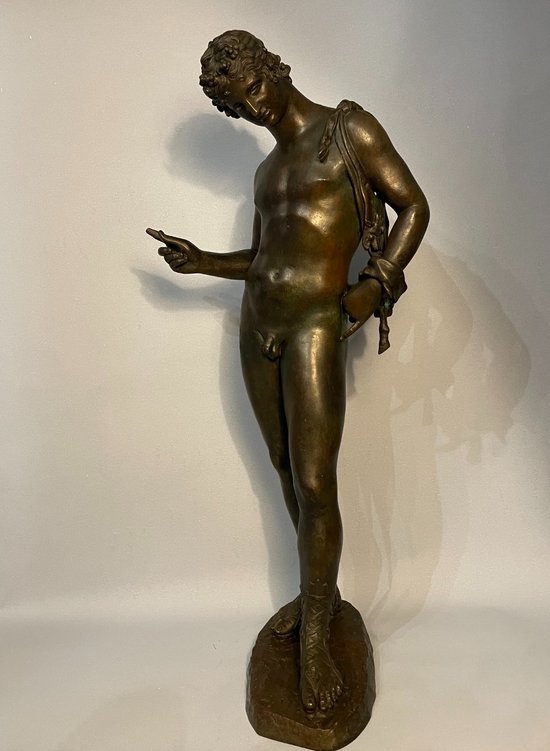 Narcisse de Pompéi, sculpture en bronze du "Grand Tour" XIXème.