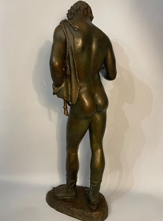 Narcisse de Pompéi, sculpture en bronze du "Grand Tour" XIXème.