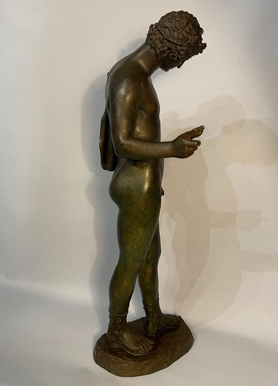 Narcisse de Pompéi, sculpture en bronze du "Grand Tour" XIXème.