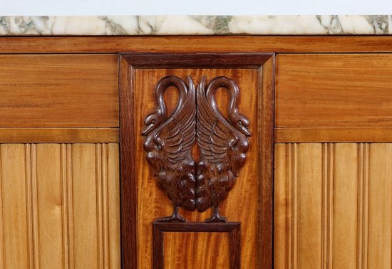 Blond mahogany sideboard from Ceylon, Art Deco - Early XXth century