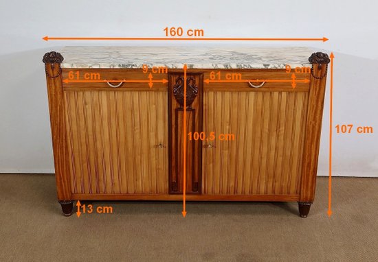 Credenza in mogano Ceylon biondo, Art Déco - Inizio XX secolo